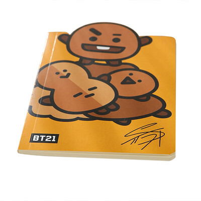 

KPOP BTS Cartoon Image Shape Irregular NotebookPortable Hand Account Notebook Student Stationery ARMY Hot Gift