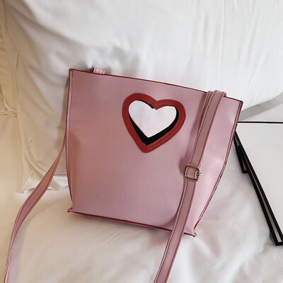 

Tailored Womens Fashion Solid Color Handbag Solid Color Messenger Bag Bucket Bag
