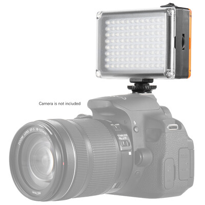 

Andoer AD-96 Mini Portable On-camera LED Video Fill-in Light Panel 5500K 3200K CRI85 with White & Orange Filters for Canon Niko