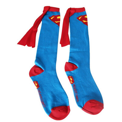 

Unisex Super Hero Knee High With Cape Soccer Cosplay Socks New