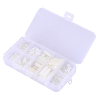 

Greensen 120PCS White Nylon Hex Nut & Screw Set Female Male-Female Spacer Nut Assortment Kit