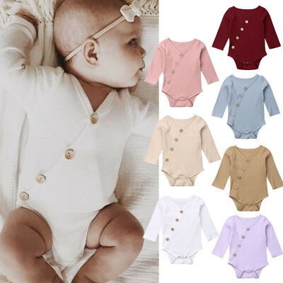 

Newborn Toddler Baby Boy Girl Cotton Romper Bodysuit Jumpsuit Outfits Sunsuit