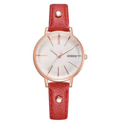 

Korean version of the trend of fashion ladies watch simple scale dial PU with watch