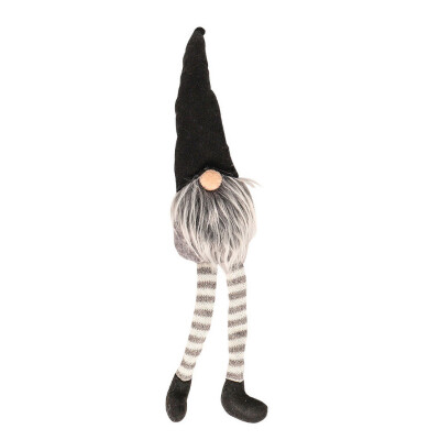 

Toponeto Christmas Decoration Striped Hat Hanging Leg No Face Doll Room Decoration AQ