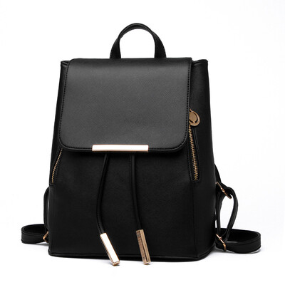 

Spring explosion shoulder bag Korean version of the simple lady backpack student leather bag