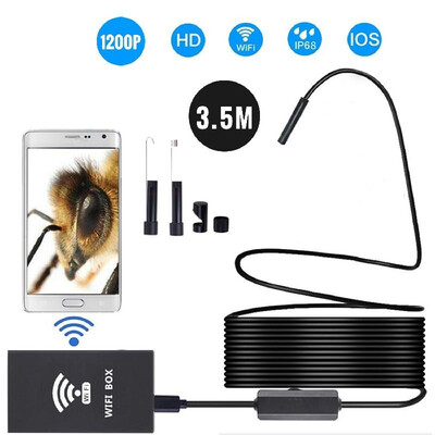 

Wireless Endoscope IP68 Waterproof WiFi Borescope Inspection 20MP HD 8 LED 8mm Semi-Rigid Snake Camera for iPhones iPads Android