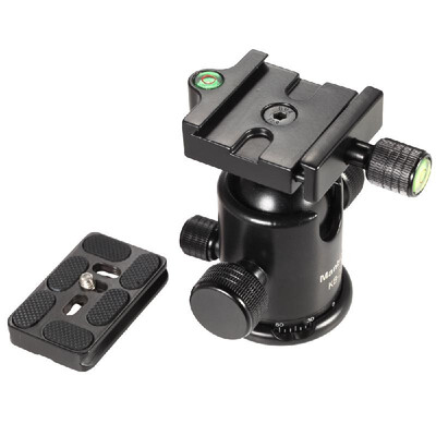 

Manbily KB-0 Professional Tripod Head Camera Ball Head Panoramic Head Sliding Rail Head with 2 Built-in Spirit Levels Aluminum All