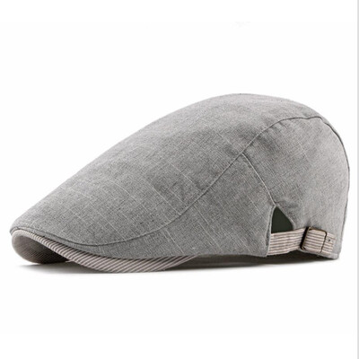 

4 Colors Retro Men Cotton Ivy Flat Cap Newsboy Adjustable Beret Cabbie Gatsby Driving Hat