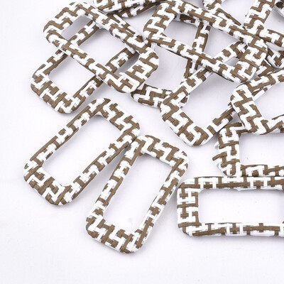 

Handmade Raffia Woven Linking Rings with Iron & Aluminum Findings Rectangle Platinum Camel 54x265x4mm Inner Diameter 16x36