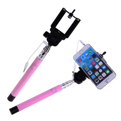 

Selfie Handheld Wired Monopod Stick Cable Take Pole For iPhone Samsung
