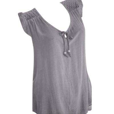 

Starmoon Women Summer Sleeveless Solid Casual Blouse Top Tank Vest Shirt