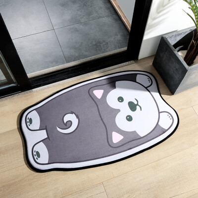 

Gobestart Cartoon Animal Floor Mats Gateway Bathroom Door Water Absorbent Anti-slip Mat