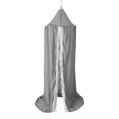 

Kids Round Dome Bed Canopy Chiffon with Lace Height of 945in Princess Girls Castle Hanging Mosquito Net for Rooms Cribs Decoratio