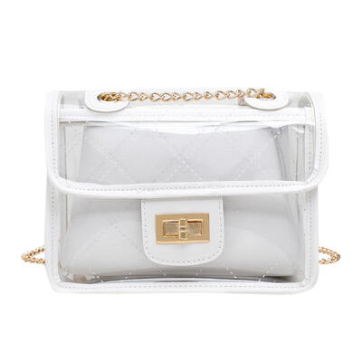 

Fashion Transparent PVC Women Chain Shoulder Bag Daily Small Messenger Bag