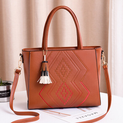 

2019 spring&summer new elegant womens bag large-capacity handbag PU leather shoulder trend wild bag