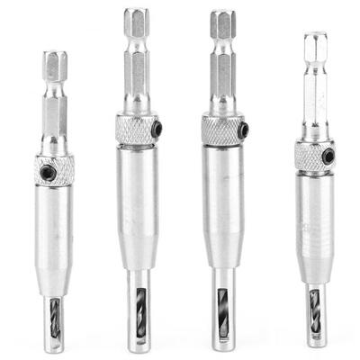 

Greensen 4pcs HSS Self Centering Hinge Drill Bits Set Door Cabinet Window Drilling