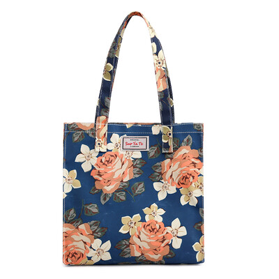 

Printed Bag Single Shoulder Female Fashion Canvas Shopping Bag Handbag Large Capacity Portable Oxford Bag Female