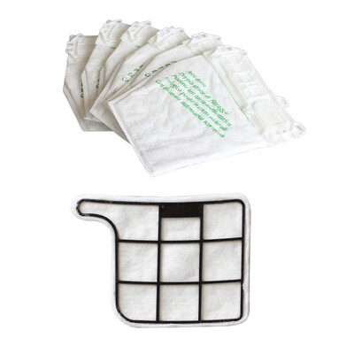 

6Dust Bags 1Filter For Vorwerk VK135 136 Delotor VK369 Vacuum Cleaner Parts