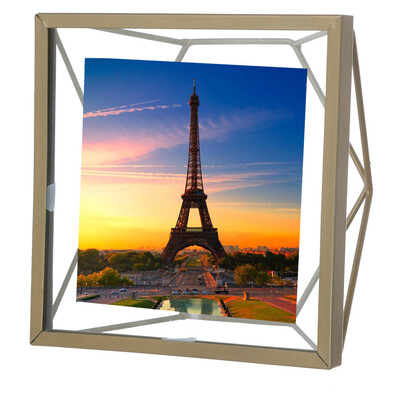 

Siaonvr Geometric Metal Square Photo Frame With Frame 6×6Inch BlackGold Feature 100 b