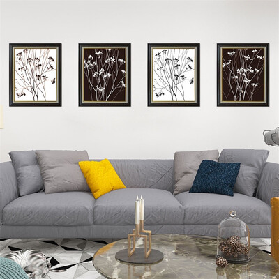 

〖Follure〗Copy 3d Fake Photo Frame 4 Couplet Painting Flower Creative Wall Stickers