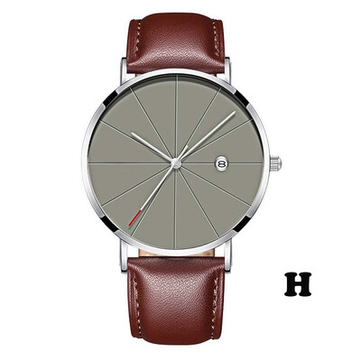 

Gobestart Simple And Unobtrusive Business Leather Strap Casual Mens Quartz Watch