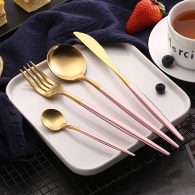 

Stainless Steel Flatware Cutlery Set Kitchen Cutter Fork Spoon Teaspoon 4PcsSet