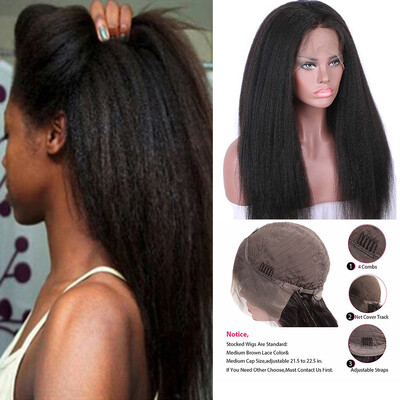 

Tailored Womens Fashion Front lace Wig Black Synthetic Hair Long Wigs Wave straight Wig