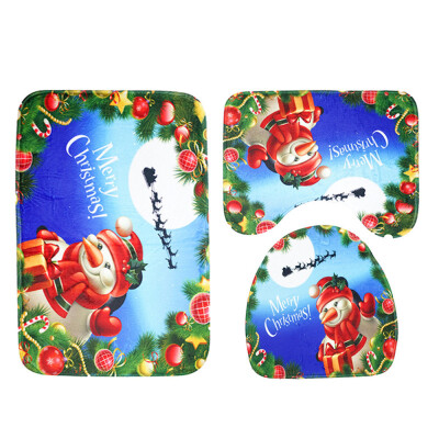 

〖Follure〗3pcs Christmas Suction Grip Bath Mat Bathroom Kitchen Carpet Doormats Decor