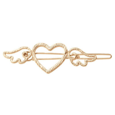 

Vintage Hollow Love Heart Angel Wing Women Hairpin Hair Clip Metal Barrette