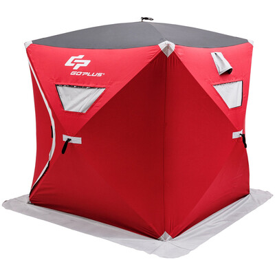

3-person Portable Pop-up Ice Shelter Fishing Tent with Bag