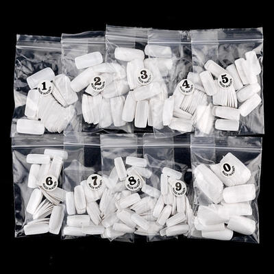 

DIY Manicures Acrylic French Full False Fake Nail Art Tips Tools Clear Natural White Set 500pcs