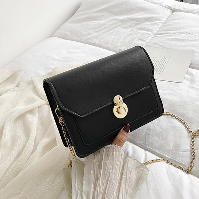 

2019 summer new temperament contrast color small square bag simple wild chain shoulder bag female fashion casual Messenger bag
