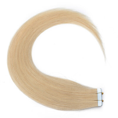 

Tape in Human Hair Extensions Highlight Balayage Long Straight Skin Weft Glue in Hairpieces Invisible Double Sided Tape