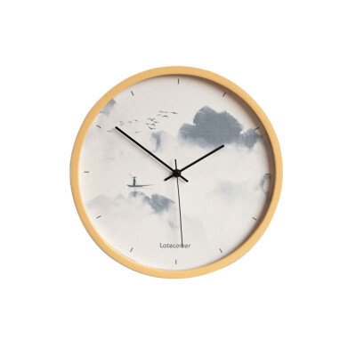 

Gobestart LATECOMER New Clock Watch Wall Clocks Silent Wooden Home Decoration Living Room