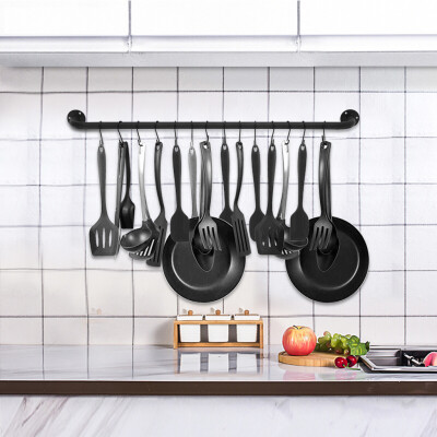 

Siaonvr 394Kitchen Hanging Pot Rack Steel Frame Cover Detachable Track With 14  Hook