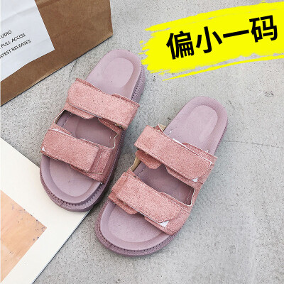 

Net Red Slippers for Women Wearing Flutter Simple ins Chao Chao Chao Huo Korean Women Slippers for Students Wearing Flush Cards in