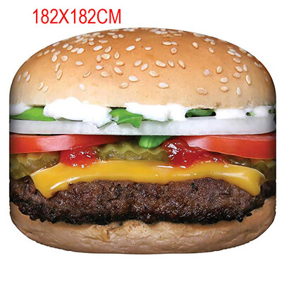 

Toponeto Comfort Food Creations Pizza Wrap Blanket Perfectly Round Hamburger Throw