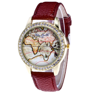 

〖Follure〗Zhou Lianfa Quartz Retro Map Pattern Alloy Business Watch Womens Watch