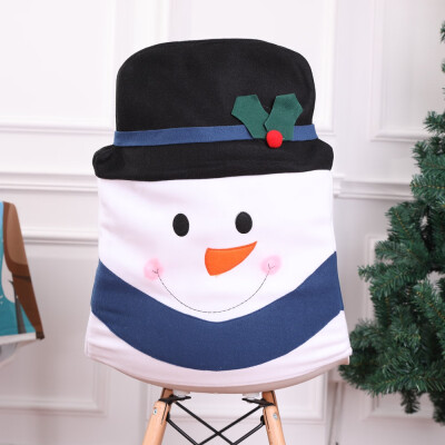 

〖Follure〗Christmas Snowman Kitchen Table Chair Covers Holiday Home Decoration