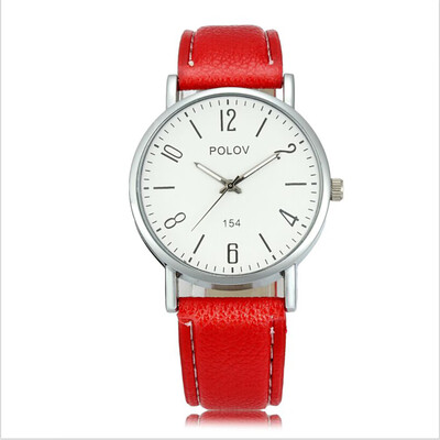 

Quartz Watch PU Leather Strap Wrist Watch Casual Clock for Women And Men