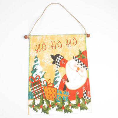 

The new Christmas flag canvas flag hanging hot Christmas decorations flags
