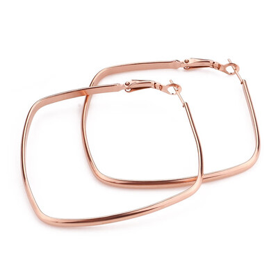 

Exaggerated ear ring female temperament Korean personality wild earrings egg-shaped diamond geometry earrings large circle ear hoo