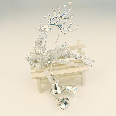 

1Pcs Christmas Tree Ornaments Reindeer Bell Deer Xmas Baubles Party Decor Gift