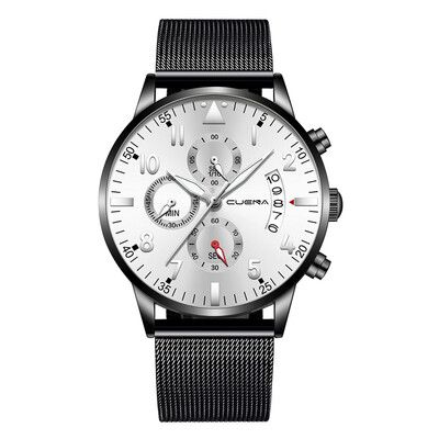 

Gobestart Men Stainless Steel Luxury Military Analog Sport Quartz Mens Wrist Watch