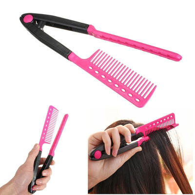 

DIY Salon Hairdress Styling Hair Straightener V Comb Flat Irons Straightening Nice Brazilian Keratin Hairdressing Straightenin