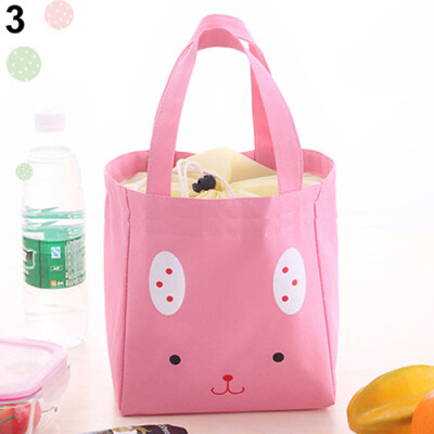 

Insulated Cooler Lunch Bag Canvas Storage Handbag Travel Picnic Carry Tote