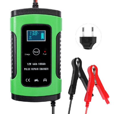 

12V 6A Car Battery Charger Intelligent Fast Power Charging Pulse Repair Charger Full Automatic Battery Maintainer Wet Dry Lead Aci
