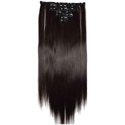 

〖Follure〗Full Head Women Clip Synthetic High Temperature Wire Straight Hair Piece