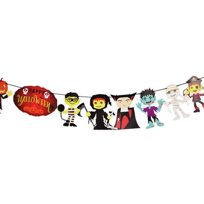 

Toponeto Happy Halloween Party Flag Household Children Room Decoration Terror Supplies