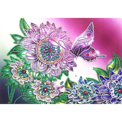 

5D DIY Special Shaped Diamond Painting Flower Butterfly Cross Stitch Kits